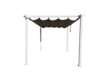 Pergola de jardin extérieure en aluminium avec toit à lamelles rétractable manuel en polyester imperméable 3x4m