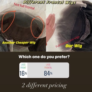 ผมแท้แบบขายส่ง ความหนาแน่น 180% สำหรับวิกผมลูกไม้แบบใส มองไม่เห็นรอยต่อ  ความยาวมาก สีดำ สำหรับผู้หญิง  จัดเรียงเกล็ดผม - Product Image 5
