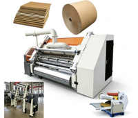 Ligne de production de carton ondulé monocouche à 2 plis, ligne de production de carton ondulé monocouche à faible coût
