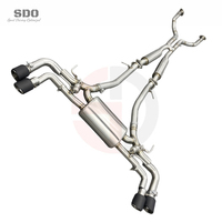 Système d'échappement Catback SD Carbon Tips pour Lexus LC500 5.0L 2018-2026 O Performance T304 avec soupape à vide et silencieux