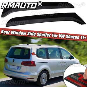 Par de Alerones Laterales Negros Brillantes para Ventana Trasera, Compatibles con VW Sharan 2011 2012 2013 2014 2015 2016 17 en adelante - Product Image 1