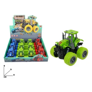 Tractor Clutch Display 12 Pcs Off <b>Road</b> Pull <b>Back</b> Toy Car Set For Kids - Product Image 1