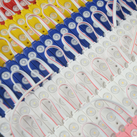 7015 multicolore 20 pièces SMD RGB 3 LED Module d'injection avec lentille lumière étanche IP65 DC12V 1.5W avec bande adhésive 3M arrière