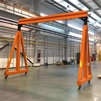 Mini grue portique d'atelier 4 roues Cadre de grue portique mobile simple et compact