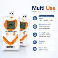 Enregistreur de données de température et d'humidité USB haute précision avec écran LCD, calibré CNAS, pour ateliers de production et expéditions de marchandises frigorifiques