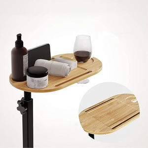 Vassoio da Bagno in Bambù dal Design Minimalista, Pieghevole, Regolabile in Altezza, <span class=keywords><strong>Tavolino</strong></span> Laterale Ecologico <span class=keywords><strong>per</strong></span> il Bagno e il Soggiorno - Product Image 5
