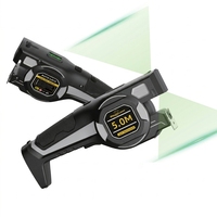 Mètre laser multifonctionnel 5Mx25mm avec fonction de verrouillage automatique, règle en acier et niveau laser à ligne croisée verte pour la construction et la décoration