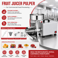 Commerciële fruitpers en -pulper BlinkSong met zuivere koperen motor, elektrische jammachine voor catering en restaurants, heavy-duty uitvoering