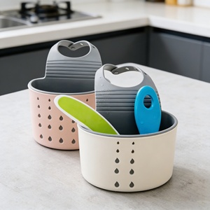 Promotion : Égouttoir de cuisine double couche réglable pour évier, panier suspendu pour éponge et passoire - Product Image 1