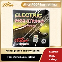 Alice Electric Bass String Set A607 Four-String Upgrade Practice Strings Coated Steel Nickel Plated Alloy for Acoustic Guitar
