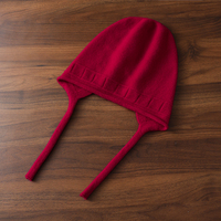 Chapeau en cachemire 100% pour l'automne et l'hiver, tricoté, avec protection pour les oreilles et cordons de serrage, idéal pour le ski en plein air et les trajets quotidiens