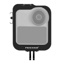 Boîtier de protection pour GoPro Max, cadre à dégagement rapide, coque métallique, support griffe froide, accessoires pour caméra panoramique 360 VR