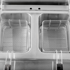 Équipement de cuisine commerciale, armoire de cuisson occidentale, corps en acier inoxydable de qualité alimentaire, <span class=keywords><strong>friteuse</strong></span> à <span class=keywords><strong>gaz</strong></span> à double cylindre 8+<span class=keywords><strong>8L</strong></span> rapide - Product Image 4