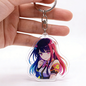 Custom Printed Acrylic Key Chain Charms Anime Cartoon Acrylic Keyring Transparent Epoxy Clear Acrylic Keychain Custom