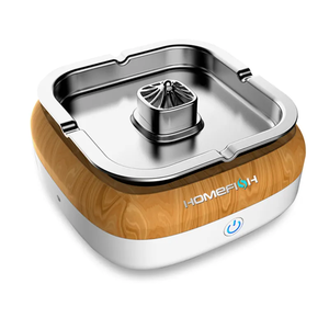 Cendrier électrique multifonctionnel en acier inoxydable Homefish, purificateur d'air, filtre HEPA, batterie longue durée, cendrier purificateur d'air - Product Image 1