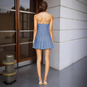 Ropa <span class=keywords><strong>de</strong></span> Mujer, Vestido Halter sin Mangas, Falda Corta, Estilo Ligero y Lujoso, Liquidación <span class=keywords><strong>de</strong></span> Alta Gama - Product Image 2