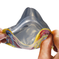 Sacs en Mylar découpés sur mesure avec logo imprimé, anti-odeur, Cali Packs, à fermeture éclair sécurisée pour enfants, forme irrégulière spéciale, 3,5 g