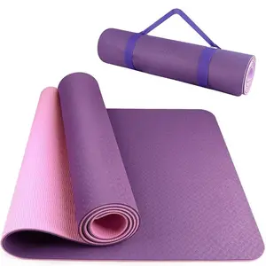 MUTIGA Tapis de fitness écologique imprimé avec logo personnalisé Tapis de yoga Tpe 6mm pour Pilates