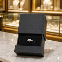 Boîte d'emballage de bijoux de luxe personnalisée avec logo - Boîte cadeau coulissante en carton de luxe pour bague, collier, boucles d'oreilles