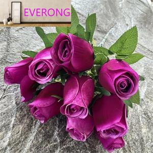 Fiori Artificiali di Alta Qualità per Centrotavola, 9 Piccoli Boccioli di Rosa - Product Image 6