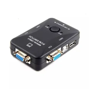 Interruptor osd vga kvm, saída de fábrica, 2 saídas, 1 vga, plug quente, usb 2.0, alta velocidade, para laptop