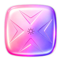 Plafonnier LED intelligent blanc chaud IP44 étanche en plastique ABS carré à montage encastré avec télécommande et contrôle par application pour salle de bain, chambre et salon