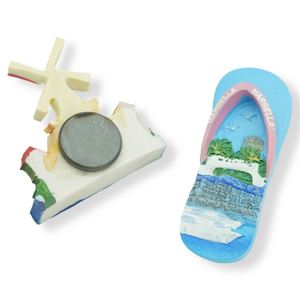 Aimants de réfrigérateur en résine découpés sur mesure avec logo personnalisé, souvenirs touristiques 3D de villes et pays - Product Image 5