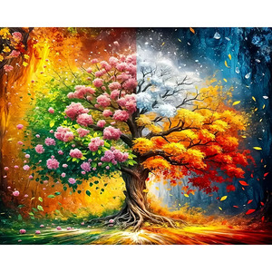 Kit Classico di Pittura Diamante Fai-da-Te con Motivo <span class=keywords><strong>Albero</strong></span> <span class=keywords><strong>della</strong></span> <span class=keywords><strong>Vita</strong></span>, Arte Mosaico in Pietra per Adulti, Decorazione Casa - Product Image 3