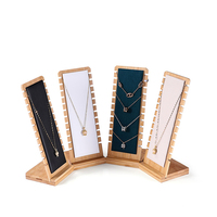 Présentoir à Bijoux Collier Pendentif en Bambou et Bois