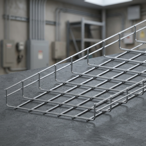 Plateau de câblage en treillis métallique galvanisé industriel avec grille ouverte pour câblage commercial, capacité de charge de 200 kg - Product Image 2