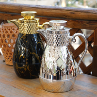 Termo de Plástico con Revestimiento Interior de Vidrio Estilo Árabe, con Patrón de Rejilla, para Café y Té