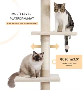 Condominio de árbol rascador de escalada para <span class=keywords><strong>gatos</strong></span> con raspadores y cama de montaje en pared grande de lujo moderno personalizado de fábrica - Product Image 4