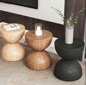 Base de adornos redondos de madera maciza de registro nórdico taburete para el hogar mesita de noche de forma especial sofá mesa auxiliar