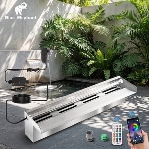 <span class=keywords><strong>Cascata</strong></span> d'Acqua Personalizzabile per Giardino Esterno, <span class=keywords><strong>Cascata</strong></span> a Filo d'Acqua in Acciaio Inossidabile con Adattatore per Piscina - Product Image 1