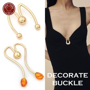 Connecteur de bikini, quincaillerie de maillot de bain, boucle de forme irrégulière, décoration métallique personnalisée pour robes et tenues féminines, perles, anneaux, boucles - Product Image 6