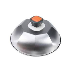 Dôme de cuisson en acier inoxydable de 9 pouces pour faire fondre le fromage, avec poignée résistante à la chaleur, pour gril, plaque de cuisson et couvercles plats - Product Image 5