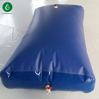 Réservoir d'eau liquide gonflable en PVC de haute qualité de marque GS, 15 000 litres, bâche en caoutchouc pliable, protection UV, longue durée de vie pour