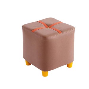 Tabouret carré pour la maison, pouf de salon, siège à coussin doux pour adultes et enfants, meubles au design coloré - Product Image 5