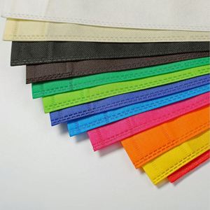 Sac fourre-tout en tissu non tissé recyclable avec logo personnalisé, poche plate à cordon, sac cadeau, sac d'épicerie avec poignée - Product Image 4