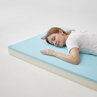 Surmatelas en mousse à mémoire de forme pour lit simple, double ou king size, roulé, confortable, avec housse amovible, idéal pour chambre d'hôtel