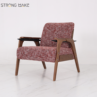 Fauteuil de salon simple au design moderne de luxe Fauteuil de détente minimaliste et occasionnel en bois pour la maison