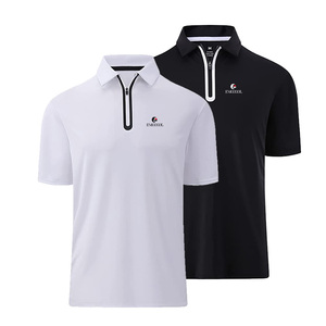 <span class=keywords><strong>Polo</strong></span> da Golf da Uomo Senza Stampa all'Ingrosso Blu Navy Magliette <span class=keywords><strong>Polo</strong></span> Dry-Fit a Maniche Corte con Taglio Tridimensionale - Product Image 2
