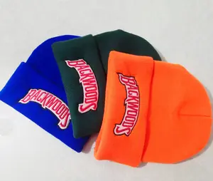 20 रंग थोक कस्टम बुना हुआ कशीदाकारी गर्म सर्दियों beanie skully backwood के beanies सलाम