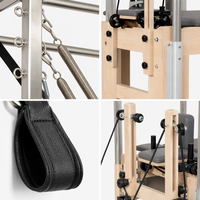 Cama de Pilates de Madera de Roble para Estudio, Máquina Reformer, Silla Cadillac, Corrector de Columna, en Oferta, Kit Premium de Pilates Reformer