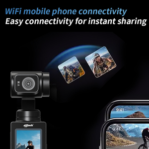 กล้องกิมบอลพกพา รุ่นใหม่ล่าสุดปี 2026 H877 พร้อมเซ็นเซอร์ CMOS 12MP หน้าจอ IPS 1.9 นิ้ว ความละเอียด 4k/20fps ระบบกันสั่นสามแกน ความจุ 512GB - Product Image 4
