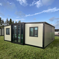 Maisons préfabriquées modulaires en acier de luxe prêtes à l'emploi, de 20 à 40 pieds, pliables, avec salles de bain, hall, design contemporain, extérieur