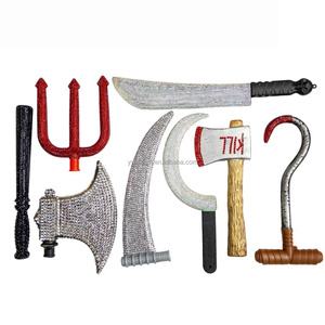 HLC Halloween Depot Accessoire de cosplay orné de strass, Trident, Sceptre et Bâton, pour farces sanglantes, décorations de fête d'Halloween - Product Image 1