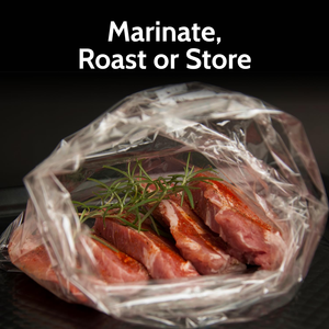 Sac de cuisson en plastique micro-ondable pour poulet, dinde, volaille, fruits de mer 25*38cm, avec attaches de cuisson pour jambon, côtes, viandes - Product Image 4