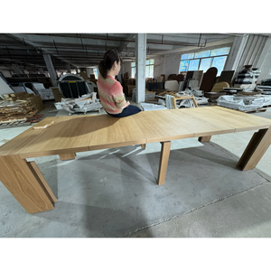 Set Tavolo da Pranzo Pieghevole <span class=keywords><strong>in</strong></span> <span class=keywords><strong>Legno</strong></span> Naturale di Lusso Personalizzato, Miglior Tavolo da Bar con Consolle per Sala da Pranzo di Hotel - Product Image 2