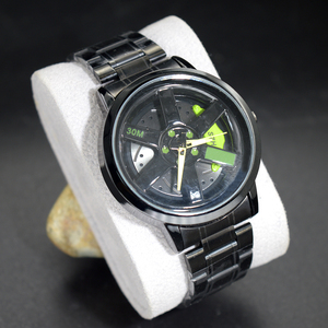 <span class=keywords><strong>Reloj</strong></span> de Cuarzo con Caja de Aleación, Variedad de Estilos, Personalizable, Diseño de Neumático de Auto Giratorio, <span class=keywords><strong>Reloj</strong></span> de Cuarzo de Acero Inoxidable - Product Image 4